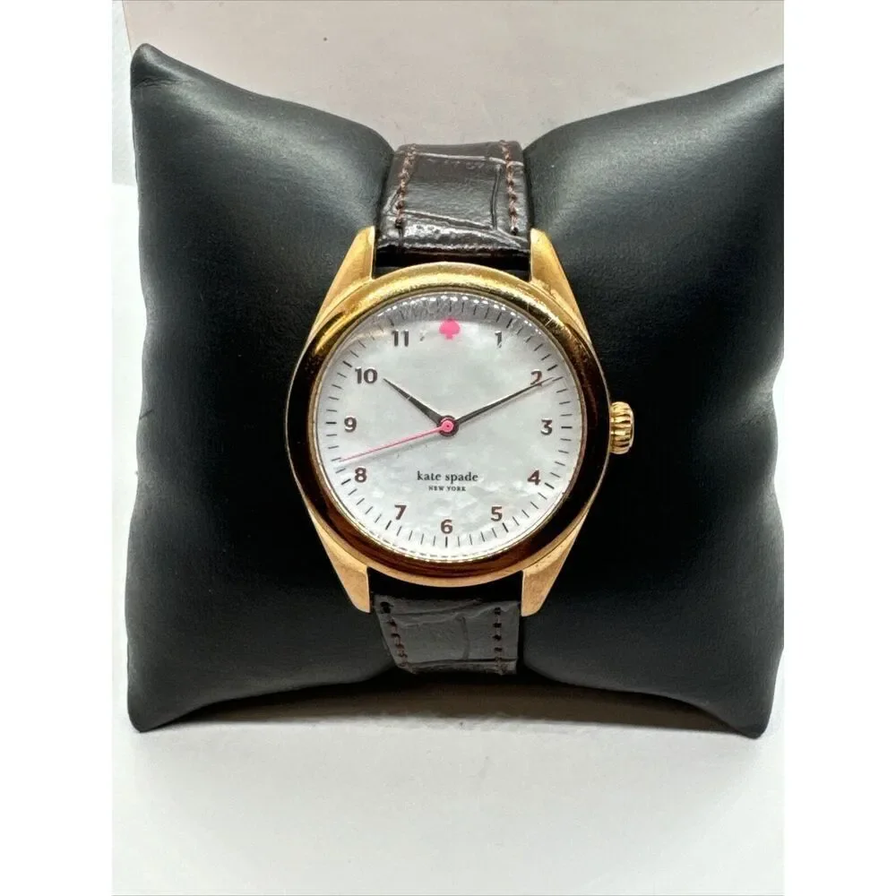 Kate Spade New York 0028 Unisex Brown Leather Analog Dial Quartz Watch JNA152